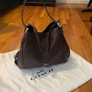 Brown Leather Coach Shoulder Bag